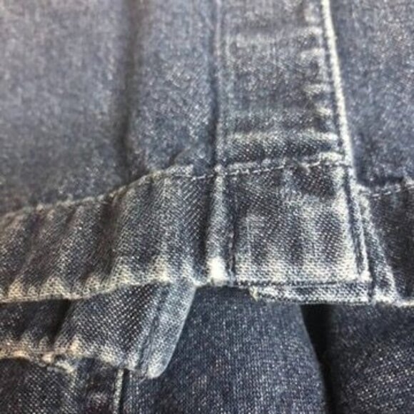 Bechamel Petites Womens Denim Button Shirt Jacket Sz PM School Bus Embroidered - Picture 10 of 12